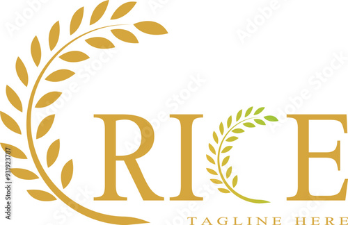 Rice logo design. Food logo design. Natural Food logo design. Organic food, halal food, Farm logo design. Seed logo design. Agricultural logo design. Gardening logo design. Paddy logo design