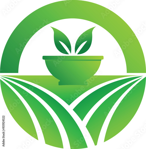 Herbal logo design. Ayurvedic medicine logo vectors. Farm food logo vectors. Natural Food icon. Green Leaf icon vectors. Vegetable Farm icon design. Healthcare logo design vectors. Agriculture logo