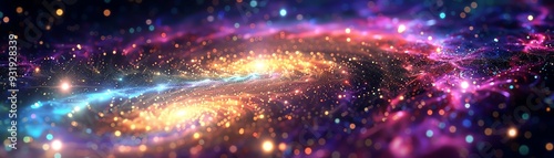 Wallpaper Mural Cosmic nebula with vibrant colors and swirling gas clouds. Torontodigital.ca