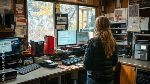 Woman at Office Desk.
