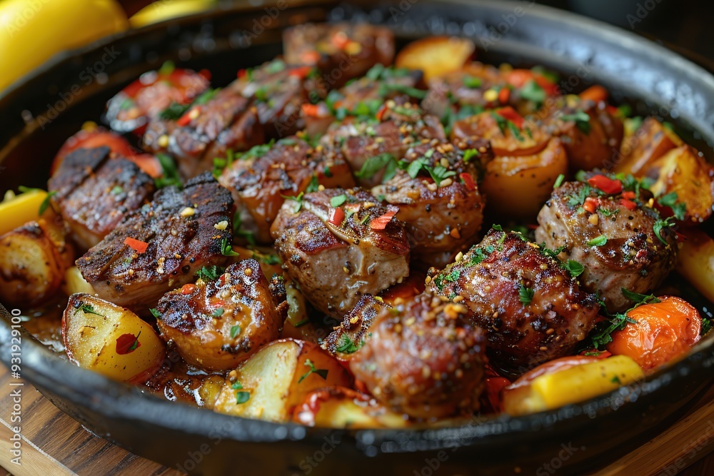 Delicious Roasted Meat and Vegetables Delicious Roasted Meat and Vegetables