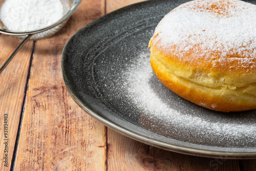 doughnut on a plate photo