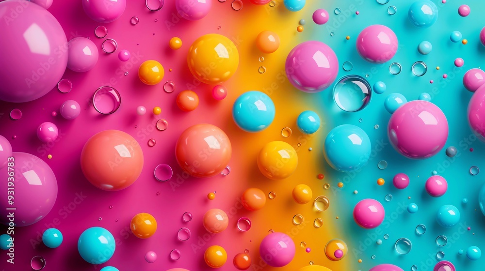 Playful Neon Bubbles with Dynamic Patterns Playful Neon Bubbles with Dynamic Patterns