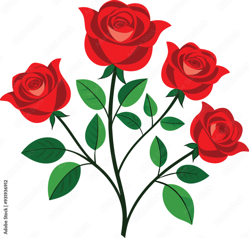 Rose vector illustration graphic Art design.