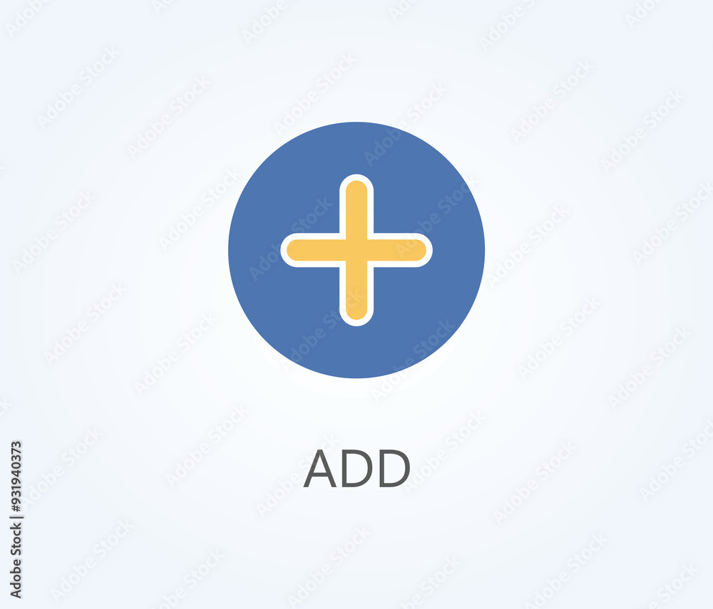 Fototapeta premium Add Vector, Icon Or Logo Sign Symbol Illustration 