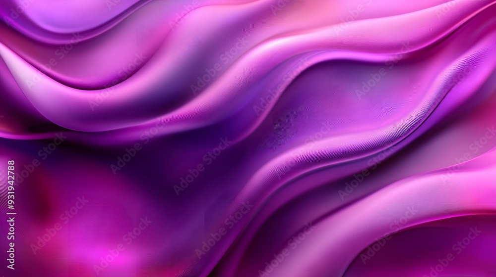 Obraz premium Abstract Purple Wavy Texture, Elegant Curved Pattern, Silk Satin Aesthetic, Detailed Artistic Design