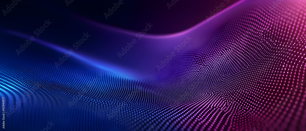 A vector illustration of a technology background, flat color gradient from deep blue to electric purple, dots and lines arranged in a web-like structure, perspective view with lines converging A vector illustration of a technology background, flat color gradient from deep blue to electric purple, dots and lines arranged in a web-like structure, perspective view with lines converging