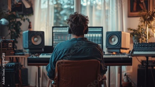 Music Producer Studio. photo
