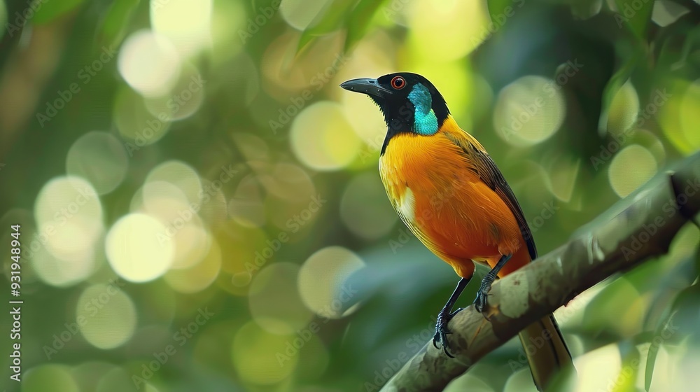 Naklejka premium Beautiful bird shots taken in forest