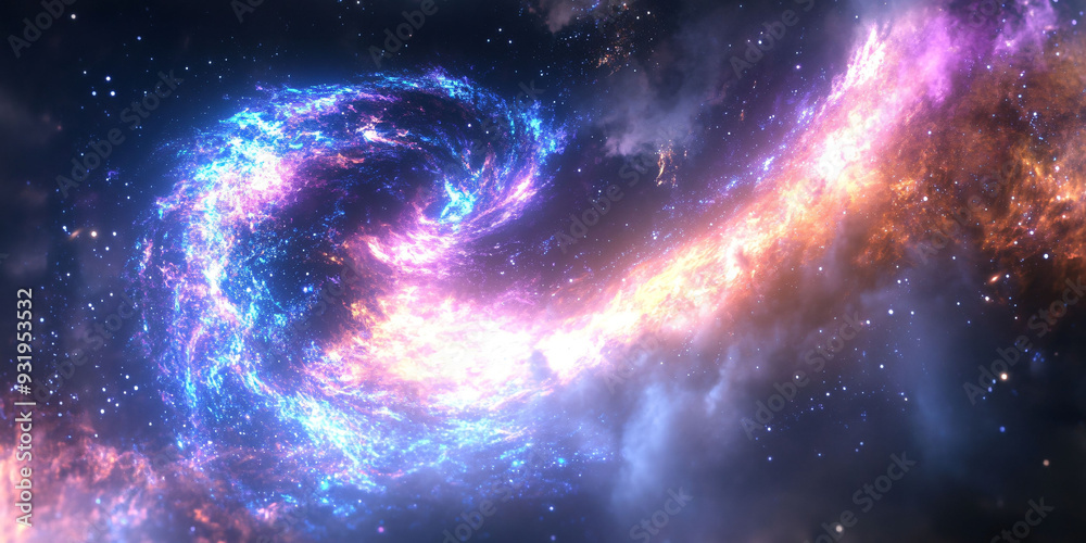 Cinematic surreal photography of a floating spiral Cinematic surreal photography of a floating spiral