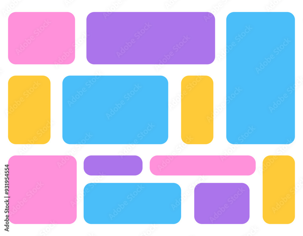Set of square box colorful empty bubbles flat Illustration vector Set of square box colorful empty bubbles flat Illustration vector