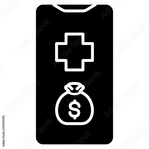 digital health finance icon
