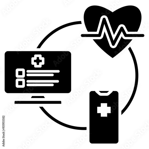 health information system icon