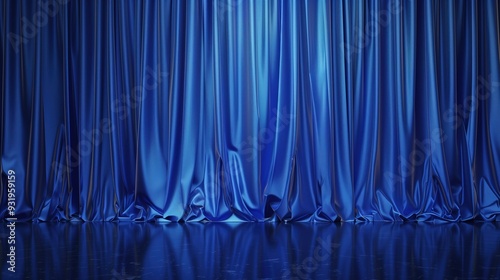 Beautiful theater curtains cobalt colors