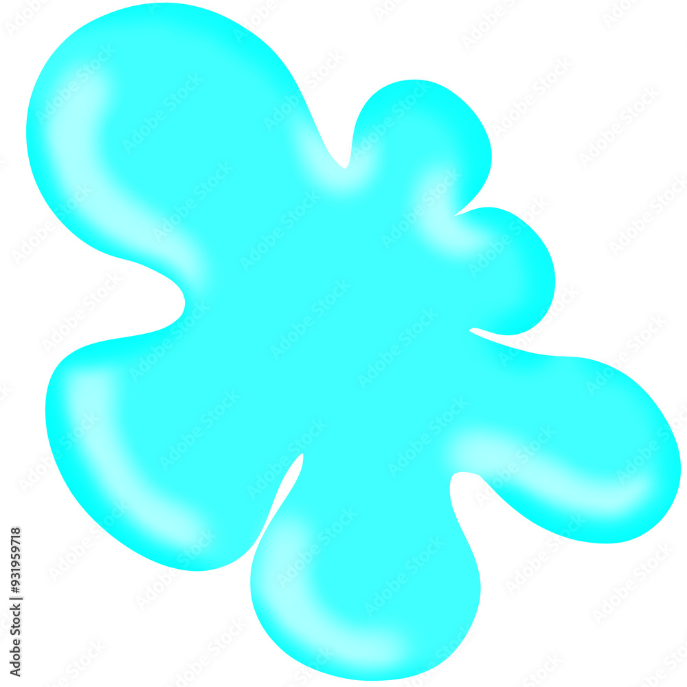 Blue water drop element Blue water drop element