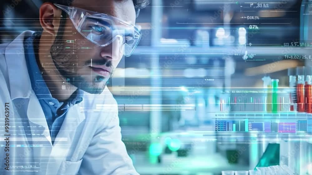 A Engineer analyzing data on a computer screen in a high-tech lab, showcasing the role of technology in engineering research. A Engineer analyzing data on a computer screen in a high-tech lab, showcasing the role of technology in engineering research.