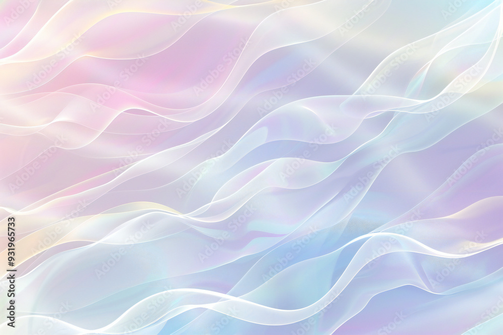 Soft Pastel Abstract with Fluid Waves - Gentle and Flowing Digital Art ...
