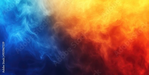 Colorful gradient background with blue, orange, and red colors, grainy texture, high resolution, high quality.