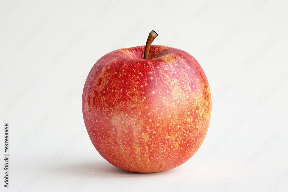 A Single Red Apple on White Background A Single Red Apple on White Background
