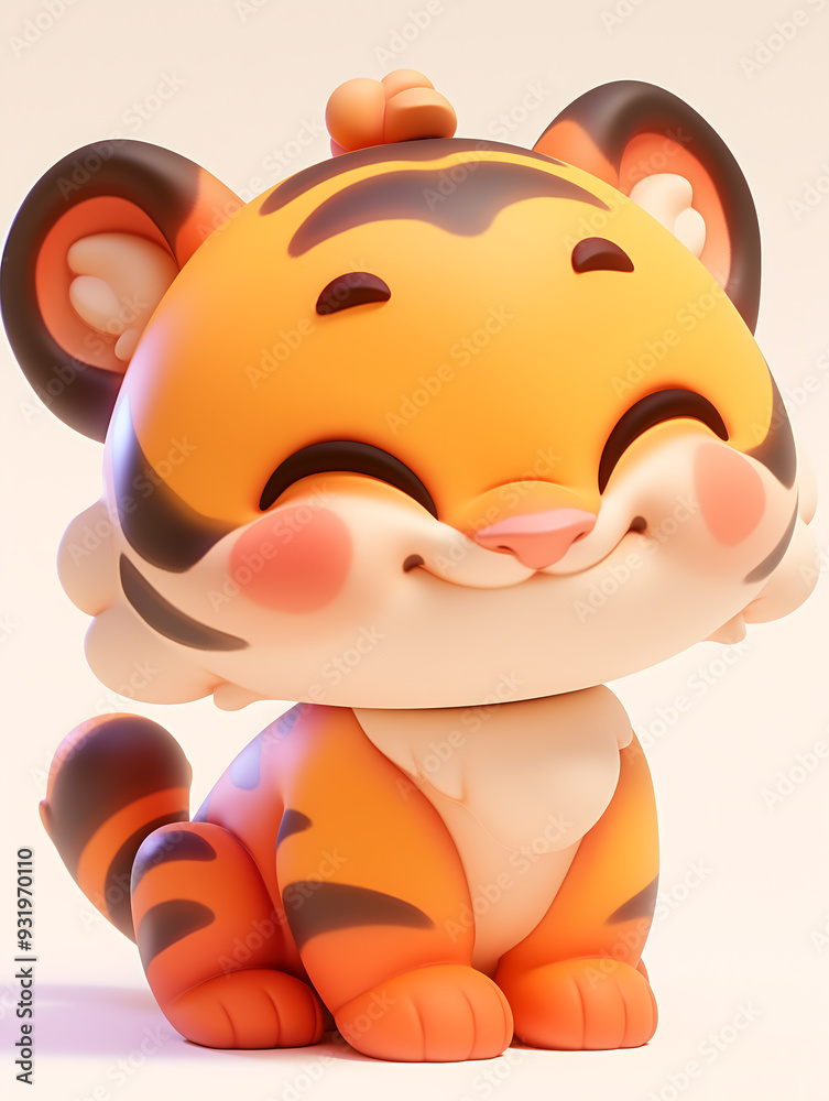 Naklejka premium baby tiger