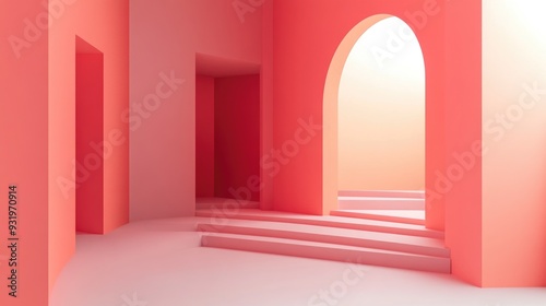 3D geometric background architectural illustration