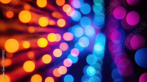 Abstract background featuring vibrant luminous lights in a colorful display