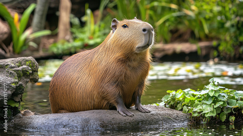 A capybara in its natural environment.