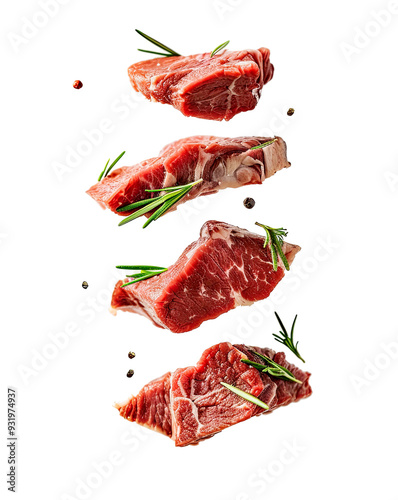 falling red meat cut out