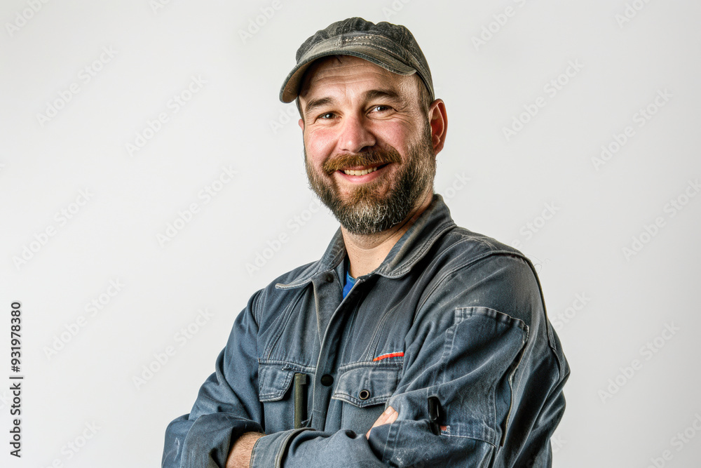 A man with a beard and a blue jacket is smiling A man with a beard and a blue jacket is smiling