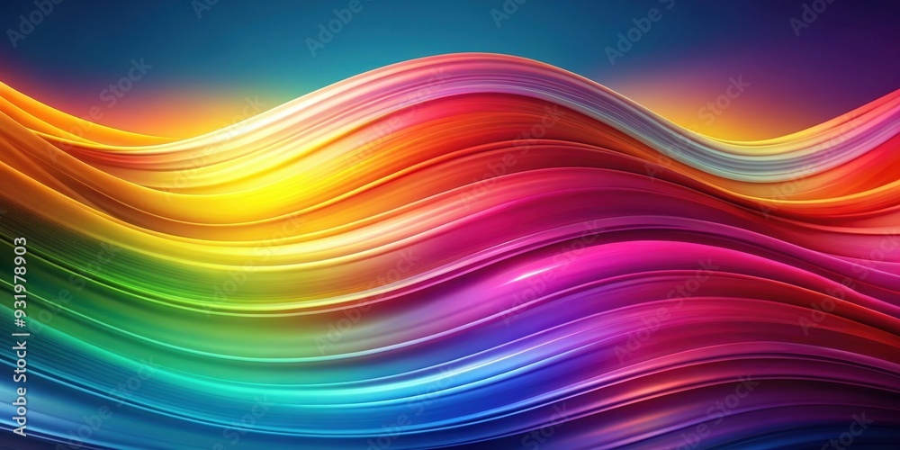 Obraz premium Abstract background with smooth colorful waves , abstract, background, waves, water, design, pattern, texture, vibrant, flowing