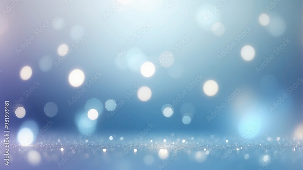 Pale blue gradient with light bokeh, dreamy and Pale blue gradient with light bokeh, dreamy and