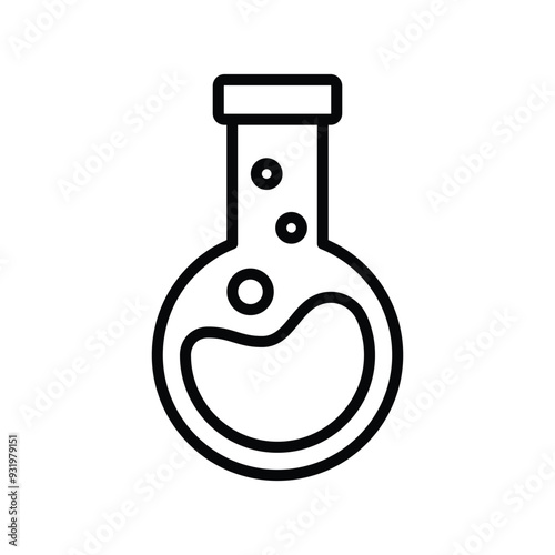 flask icon line vector design in trendy style