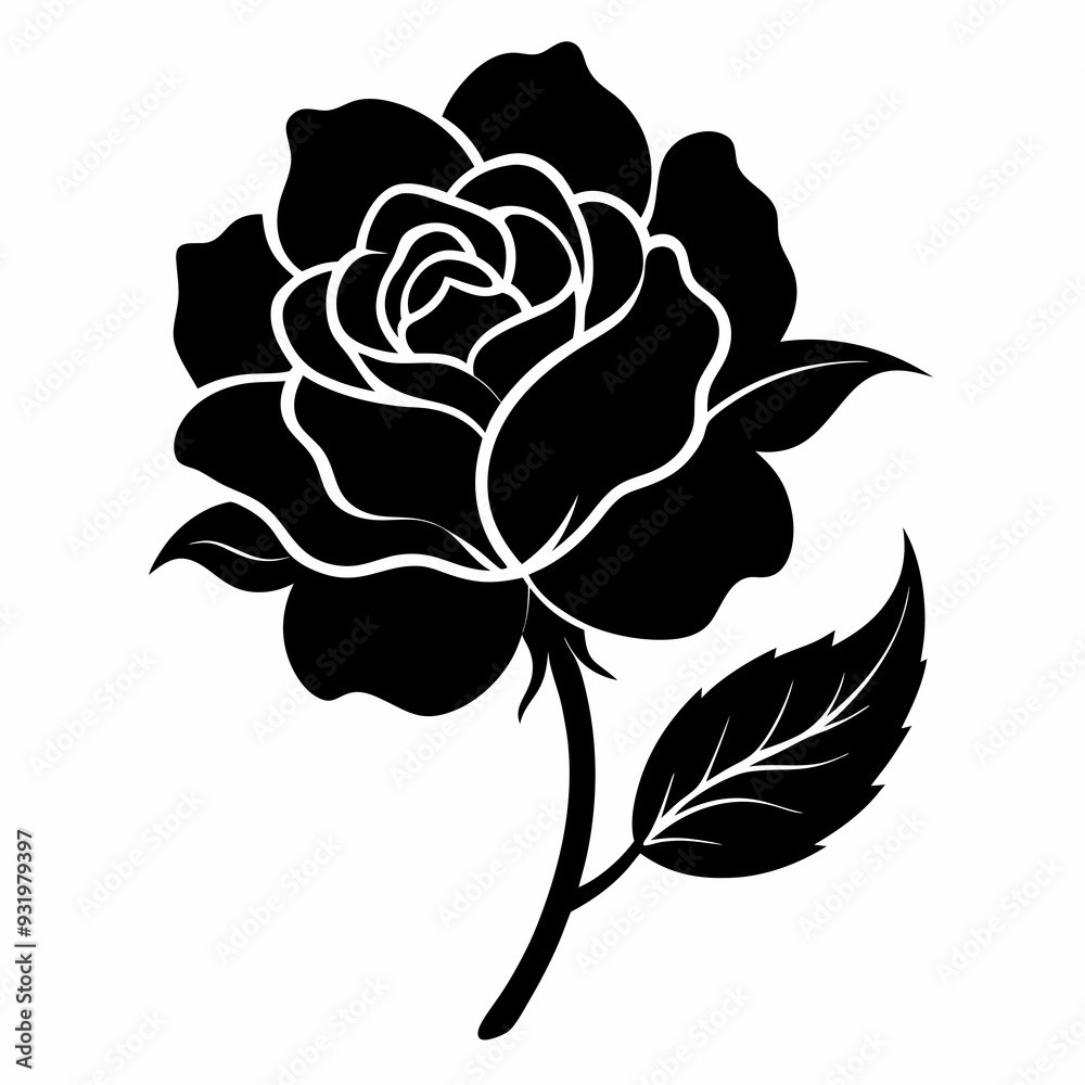 China Rose Black silhouette China Rose Black silhouette