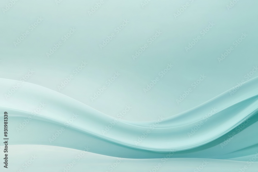 Fototapeta premium Abstract Blue Green Wavy Background