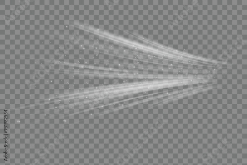 Stream of fresh wind png. Imitation of the exit of cold air from the air conditioner. Cold winter wind texture. Holiday vector blizzard. Christmas effect of a cold blizzard. Vector PNG.