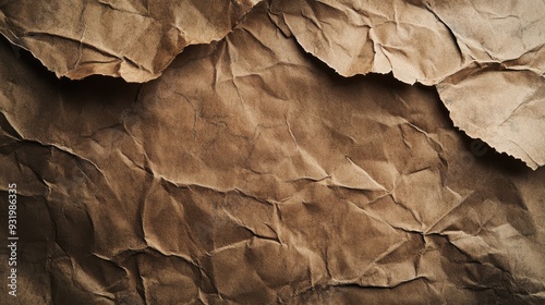 Crumpled brown paper texture background.