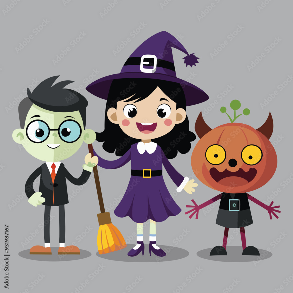 Collection of Halloween vector elements set of spooky autumn illustrations
Collection of Halloween vector elements set of spooky autumn illustrations