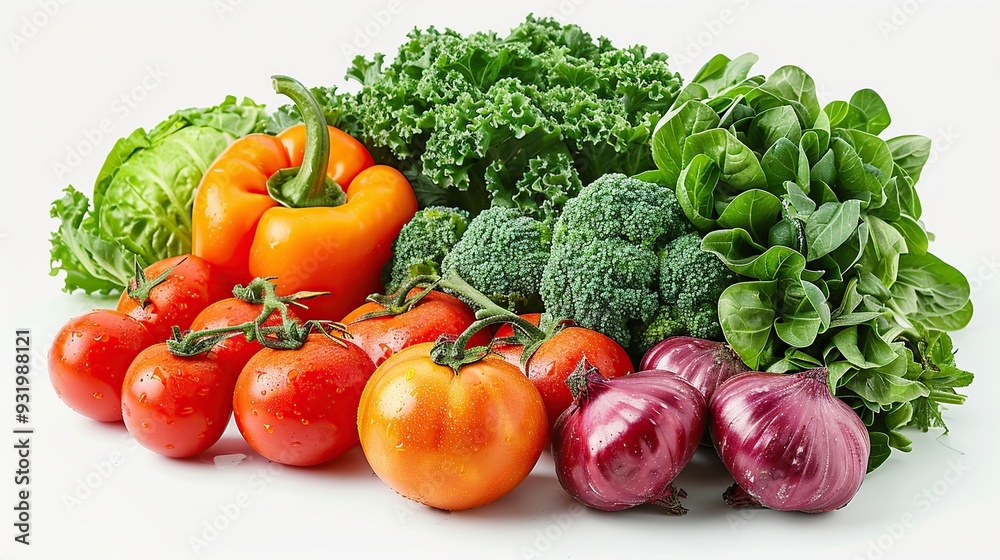 Fresh Vegetables: A Colorful Display Fresh Vegetables: A Colorful Display