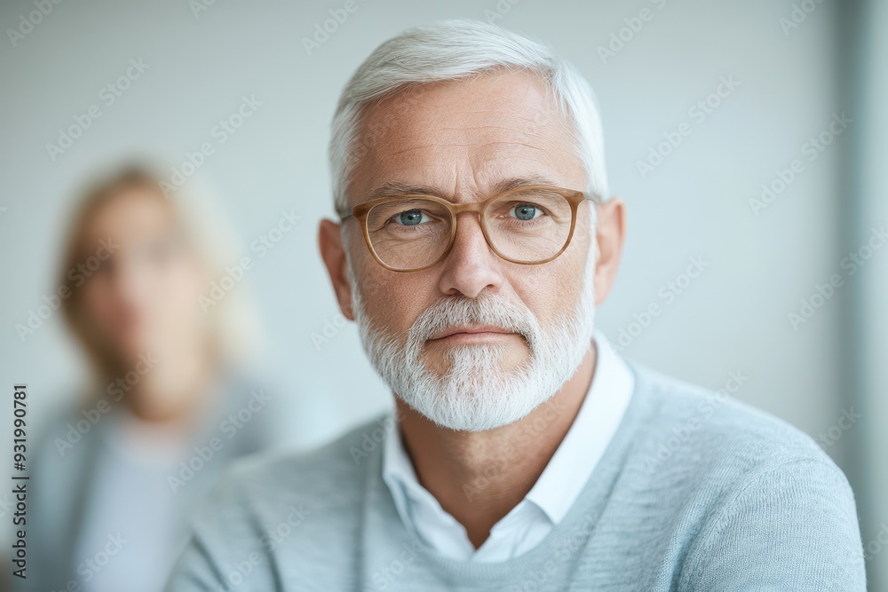 Tranquil Consultation: Financial Adviser Assisting Retiree with Pension Options in Serene Environment - Medium Shot Tranquil Consultation: Financial Adviser Assisting Retiree with Pension Options in Serene Environment - Medium Shot