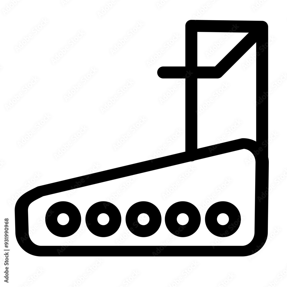 Fitness treadmill for cardio training- Flat icon symbol Fitness treadmill for cardio training- Flat icon symbol