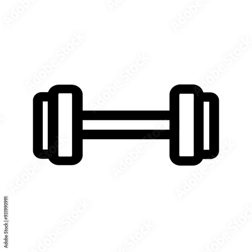 Fitness weight instrument to gain strength and muscles - Flat icon symbol