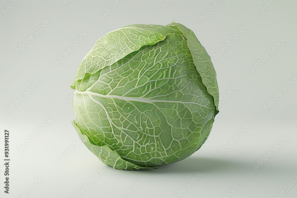 Fototapeta premium Green Cabbage, Fresh and Delicious