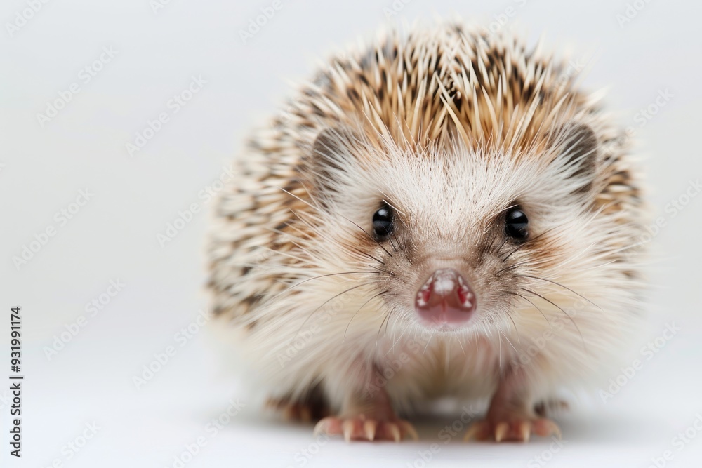 Adorable Smiling Hedgehog on White Background Adorable Smiling Hedgehog on White Background