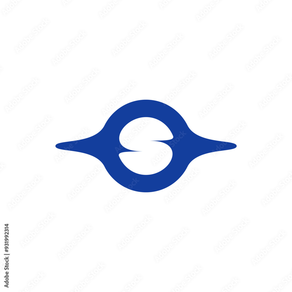 Space letter S orbital logo, vector simple symbol Space letter S orbital logo, vector simple symbol