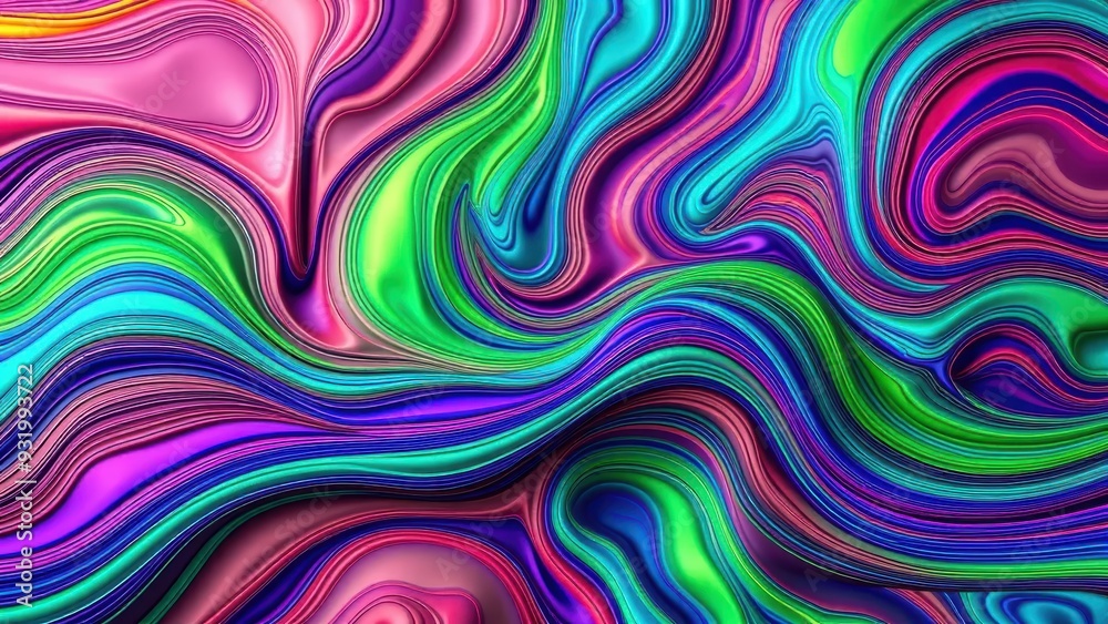 Obraz premium Abstract Swirling Liquid Colors Pattern