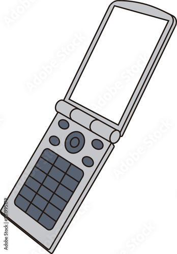 携帯電話_グレー