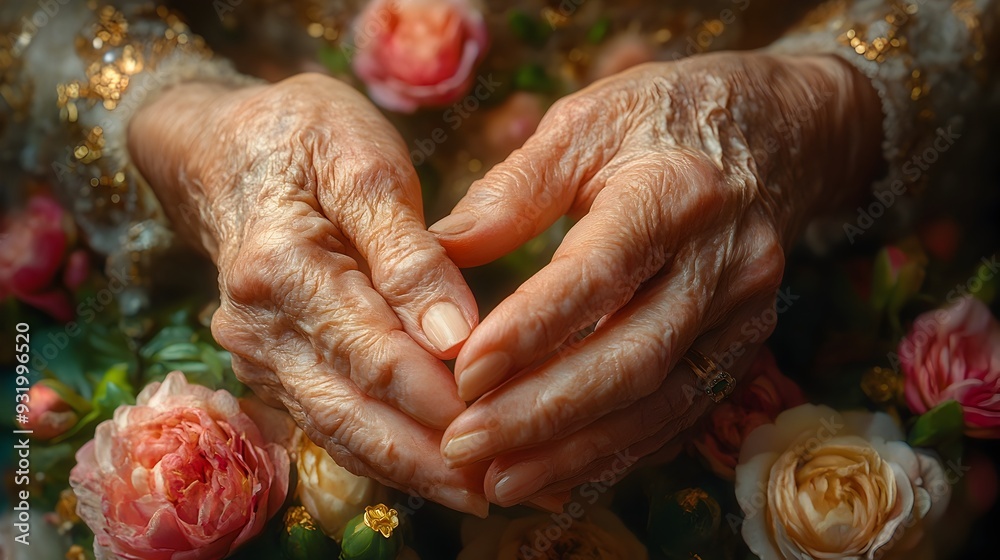 Tender Embrace of Hands Cradled by Soft Caring Touch Tender Embrace of Hands Cradled by Soft Caring Touch
