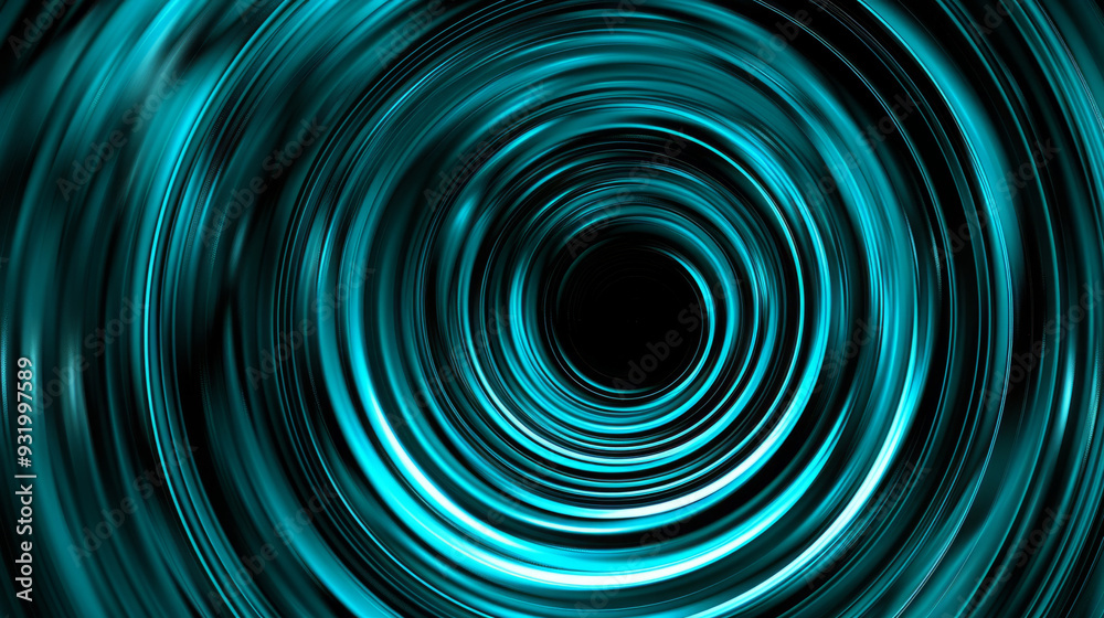 Aquamarine dark light spinning in a circle shape on a black background, with anamorphic lens effects and whipping lines, creating a dynamic and futuristic visual Aquamarine dark light spinning in a circle shape on a black background, with anamorphic lens effects and whipping lines, creating a dynamic and futuristic visual