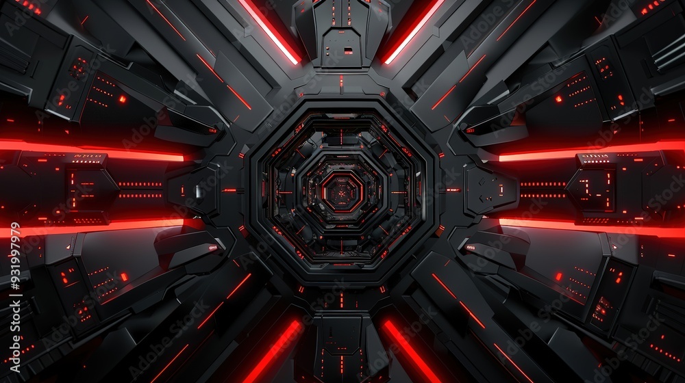 Futuristic black and red abstract background with geometric shapes. Futuristic black and red abstract background with geometric shapes.