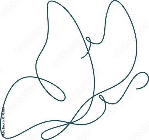 Butterfly Line Vector